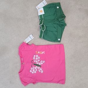 Gymboree Butterfly Shirt and Short Set 4T